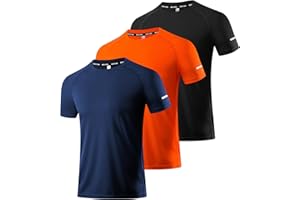 Boyzn 1, 3, 5 or 7 Pack Men's Workout Running Shirts, Dry Fit Moisture Wicking T-Shirt, Gym Athletic Short Sleeve Tee Shirts
