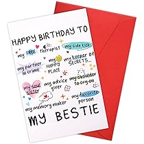 Central 23 - Carte d'anniversaire pour elle - Carte d'anniversaire pour meilleure amie - Livrée avec de magnifiques autocollants Central 23 - Carte d'anniversaire pour elle - Carte d'anniversaire pour meilleure amie - Livrée avec de magnifiques autocollants