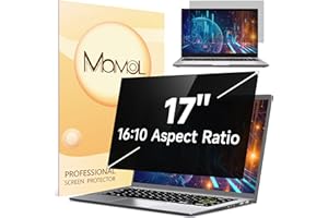 MAMOL Laptop Privacy Screen 17 inch Filter, Anti Glare Blue Light Filter Protector, Removable 16:10 Aspect Security Shield Compatible With Lenovo Hp Dell Acer Asus Thinkpad Envy Xps 17 Inch Laptop Privacy