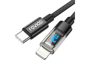 RAVIAD USB C Lightning Kabel 1M [MFi Zertifiziert] Power Delivery 27W Nylon Typ C to Lightning Ladekabel für iPhone 14/13/13 Pro/13 Pro Max/13 Mini/12/12 Pro Max/12 Mini/11 Pro/X/XS/XR/8/SE -Schwarz