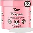 Natural Dog Company Ear Wipes (50 Ct) Essential Oil Infused Hygenic Ear Cleanser for s, Reduces Odor, Soothing Calendula, Aloe Vera, Witch Hazel, Ear Itch Relief, Vegan