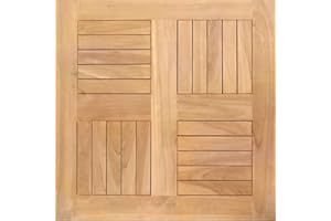 Gruppo Maruccia - Piano per Tavolo Bar e Ristorante - Per Esterni e Interni - In Legno Teak - Quadrato (80x80 centimetri)