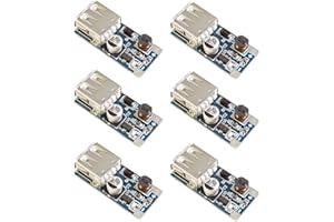 DC-DC Step Up Boost Converter Module 0.9V-5V fino a 5V 600MA LAOMAO USB Caricabatterie Modulo di alimentazione per Arduino DIY Raspberry Pi (6Pack)