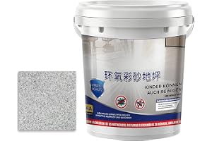 Epoxy-sandgolvfärger, självnivellerande formel, 500 ml, färg för betonggolv, vattentät vattenbaserad epoxyfärg, snabbtorkande
