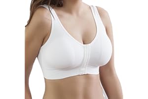 Selene, Reggiseno Donna in Tessuto Anallergico, Senza Ferretto, con Coppe Estraibili e Comoda Chiusura Davanti, Collezione Luisa