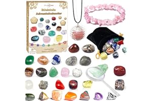 YY-JUNYING Adventskalender 2024 Edelsteine und Kristall für Kinder,24 Tage Weihnachten Adventskalender Countdown Überraschungen, Weihnachtskalender für Jungen Mädchen zum Lernen und Sammeln