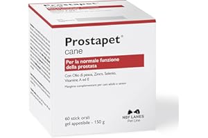 NBF Lanes | Prostapet Cane, Gel Appetibile 60 bustine da 2,5 g, per la Normale Funzionalità della Prostata.