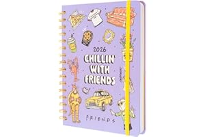 Grupo Erik 2026 Diary A5 Week To View - Friends TV Show Gifts | A5 Weekly Planner 2026 With Diary Stickers, Pocket, Bookmarks, January 2026 - December 2026 | Friends Merchandise