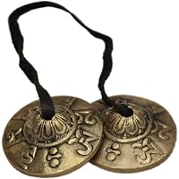 Cymbales Tibétaines Tingsha En Laiton - Cloches De Méditation - 6,8cm - Pour Yoga, Thérapie Sonore, Décoration - 4