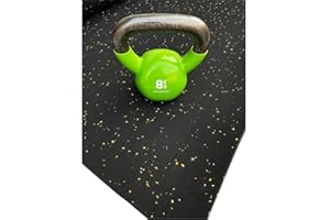 JARDIN202 - Esterilla de Ejercicio Moteado Amarillo - Fitness especial para Gimnasios | SPORT PREMIUM | Base Negra