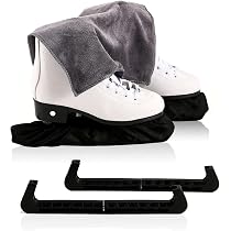Protège Lames Pour Patins à Glace - 1 Paire - Tissu Absorbant - Élastique - Hockey/Artistique