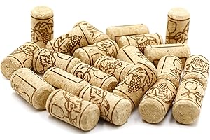 CiciIng Wine Corks, Pack of 24, 21 x 39 mm, Light Brown/Tan, Conical, Modern, Cork, Bottle Stoppers for Wine, Beer, Glass Bottles, DIY Crafts