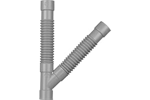 Wirquin 79011001 Raccord flexible Y Magicoude D40 à coller avec entrée et sortie universelle, gris