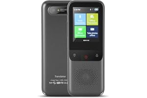 EXSULITY Appareil de traducteur de langue, prend en charge la traduction en ligne en 138 langues, appareil de traducteur de photos AI instantané hors ligne, appareil de traduction vocale en temps réel pour