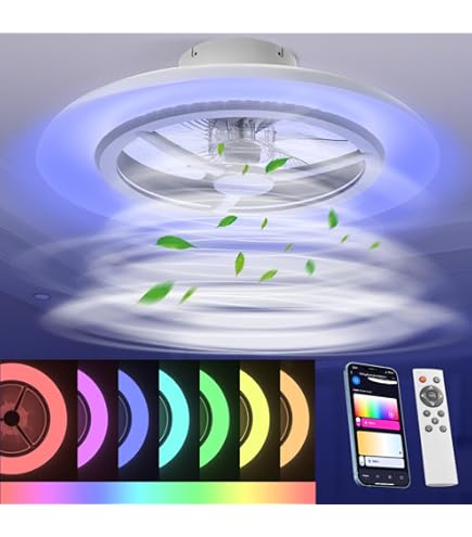 Plafondventilator met licht, moderne stille