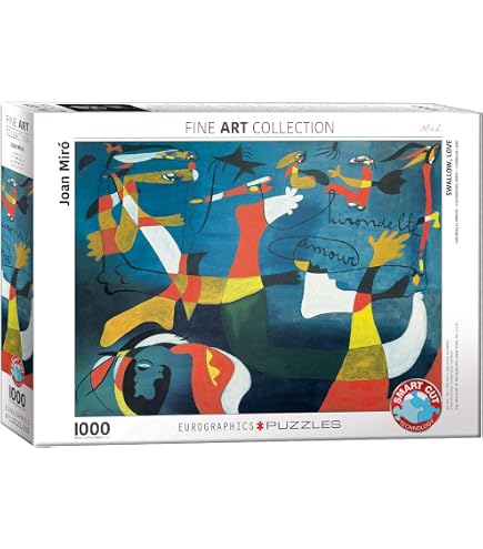 Puzzle Eurographics 1000 Pièces - "Le Sourire Des Ailes De Flamme" De Joan Miró - 68 X 48 Cm - Neuf