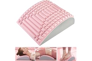 TZEKING Rozciągacz karku i pleców, poduszka lędźwiowa, poduszka EVA, kostka do pozyskiwania stopniowego, ortopedyczna poduszka lędźwiowa, poduszka do masażu, zmniejsza ból kręgosłupa, łagodzi ból