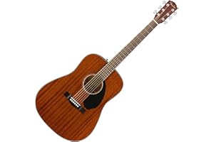 Fender CD-60S Dreadnought Guitare Acoustique, Touche en Noyer, Tout Acajou, Inclus des Cours Virtuels Gratuits sur Fender Play