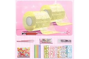 AHYDFSR Zestaw dwustronnej taśmy klejącej do blow Bubbles, Nano Tape Elastic Bubble DIY Craft Kit, samoprzylepna taśma bąbelkowa "zrób to sam", bezprzyczepna taśma nano, zestaw do majsterkowania dla dziewcząt, chłopców (żółta)