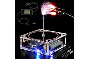 GUNIATA Music Tesla Coil, Tesla Coil Music Box,Musica Tesla Bobina,Flash artificiale toccante, generatore di arco, modello di esperimenti scientifici