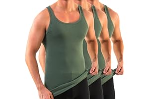 HERMKO 3007 3-pak bardzo długa (ok. 10 cm+) męska kamizelka bez rękawów w 100% z bio-bawełny