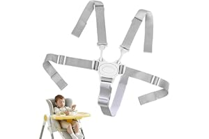 LUMIVRA Universal High Chair Straps – Adjustable 5-Point Harness for Baby High Chairs, Strollers & Booster Seats, Durable Safety Straps with Secure Buckle, Easy to Install, Toddler Safety Belt for Home & Trav