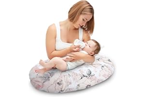 Totsy Baby Almohada para Dormir de Lado 190 cm - Algodón Almohada Larga para abrazar Almohada Cuerpo Entero Almohada piernas Dormir de Lado Rosa Salvaje