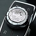 Excefore Metal Modified Center Console Multimedia Control Button Knob Trims Cover Decals Emblems Stickers for Mercedes Benz A B E GLK GLA CLA GLE ML GL Class (29mm Knob, Sliver)