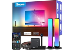 Govee Envisual WiFi RGBIC LED Lights, DreamView T1 Pro Smart LED TV Backlights, Alexa & Google Assistant Compatible Light Bars for 55-65 inch Screen