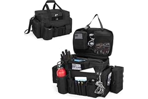 ‎TRUNAB Trunab Polizei Tasche Einsatztasche, Molle Organizer Auto-Vordersitz-Organizer Passend für Beifahrersitz, Reisetasche Militär mit Fach und Getränkehalter