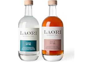 Laori Juniper No 01 & Spice No 02 | Alternatives sans alcool au gin et au rhum | Parfait pour les cocktails sans alcool | Botaniques les plus fines | Végétalien, sans sucre et sans arômes artificiels