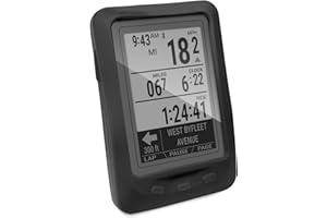 TUFF LUV Silicone Gel Skin Case Cover With Screen Protector Compatible With Wahoo Elemnt - Black