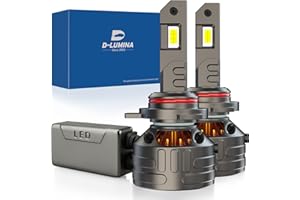 D-Lumina 9012 HIR2 LED Canbus Bombilla 160W 30000LM, Chip CPS 6500K 500% Brillante, Refrigeración de tubo de cobre grueso, Luces de lámpara LED-2 años de garantía, 2 piezas