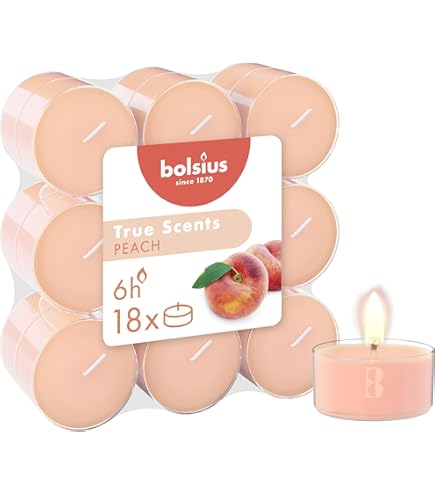 Candele Profumate Bolsius True Scents - Set 18 Pezzi, Melograno, 4 Ore Di Durata, Cera Vegana - Foto 7