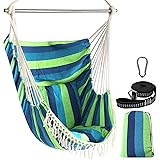 Chihee Hängesessel Hängeschaukel Maximal 500 Pfund Inklusive 2 Kissen Stahl Spreizstange mit Anti-Rutsch-Rillen Tragbarer Hän