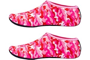 FILOEEX Water Socks for Men Women,Short Water Socks for Swimming,Diving Socks with Rubber Sole,Anti-Slip Water Sock