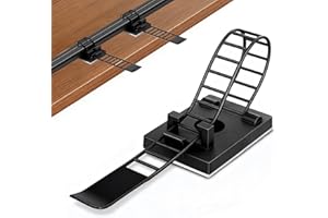Redamancy 50 Pièces Attaches Câbles Adhésives, Clips pour Cable, Attaches de Gestion des Câbles, Attache Cable Adhesif en Nylon, Idéal pour Organiseur de Fils Electriques TV, Chargeur, PC etc (Noir)