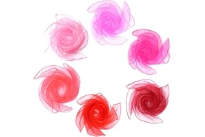 ieron 6 Pcs Sensory Scarves, Belly Dance Rainbow Children Dance Juggling Scarves Silk-like Fabric Square Scarf for Baby Gymnastics Rhythm Movement Magic 24" Red Color Series