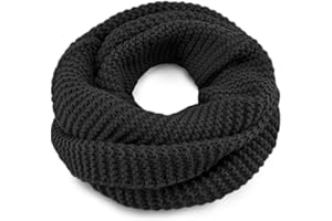 Neverless® Damen Loopschal Strickschal Schlauchschal Winterschal einfarbig