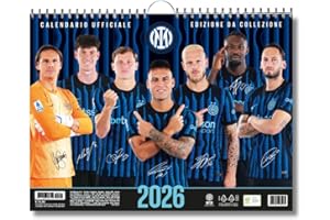 EURO PUBLISHING: Calendario Orizzontale Inter 2026 - Edizione da Collezione - cm 44x33 - Prodotto Ufficiale