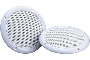 E-AUDIO e Audio Haut-parleurs 80W Plafond encastrable Waterproof HiFi amplifiée Compatible Smartphone Google Home Bluetooth Amazon Alexa Echo