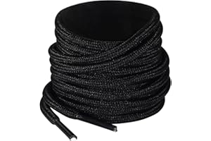 Shecret Stiefel Schnürsenkel [2Paar] - 4,5mm Runde Schuhbänder für Wanderschuhe, Trekkingschuhe, Arbeitsschuhe, Outdoorschuhe - Reißfest & Rutschfest - Boot Laces(70-180cm)