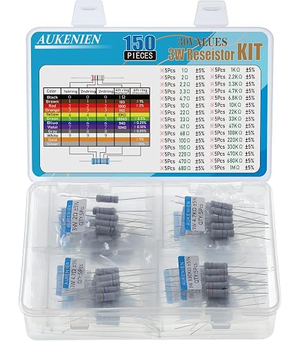 VELLEMAN K/RES-E12 Widerstandssortiment 1/4W – 61 Werte à 10 Stück, 5% Toleranz