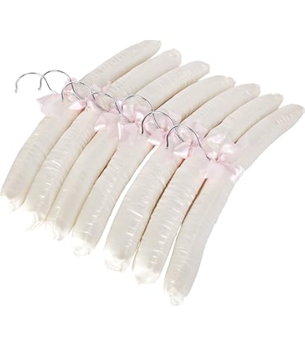 Cintres Rembourrés En Satin De 15 Pouces, Cintres En Soie Noir Paquet De 5~p130647527