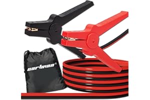 CARTMAN Starthilfekabel 2 m aus CCA-Material, Überbrückungskabel Auto bis −25 °C, robuste Polklemmen, sichere Isolierung, inkl. Aufbewahrungstasche