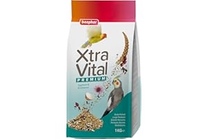 BEAPHAR – XTRAVITAL – Alimentation Premium pour Grandes Perruches – Contient Fruits, graines et patée aux œufs – Renforce Le système immunitaire – Procure vitalité et maintient en Bonne santé – 1kg