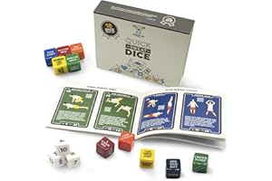 Stack 52 Quick Sweat Fitness Dice. Bodyweight Exercise Workout Game. Designed by a Military Fitness Expert. Video Instructions Included. No Equipment Needed. Burn Fat Build Muscle. (2019 Box Set)