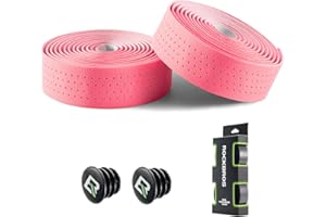 ROCKBROS Handlebar Tape for Road Bikes,2 Rolls of Road Bike Handlebar Tape,Extra Long 220cm and Thick 3mm,Self-Adhesive Grip Tape for MTB,Gravel,Road Bikes,and Urban Cycling,Road Bike Accessories