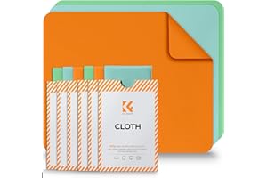 K&F CONCEPT Microfiber Cleaning Cloths, Glasses Cleaning Cloths, Screen Cleaner, Glass Cleaner, Eyeglasses, Camera, VR/AR Headset, Tablet, Lens and Screen, 6 Pack, 6 x 7 inches