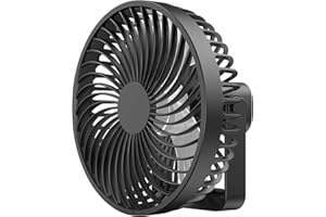 KLKIT Ventilator für den Sommer Tischventilator mit Licht Outdoor Indoor Cool down lange Standby-Zeit-Schwarz